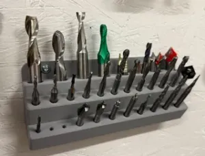 CNC Router Bit Holder Wall Mount Organizer