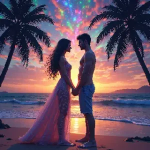 Litophane picture of pair call in love