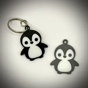 Penguin Key Ring or Bag Tag (2 piece for multicolor)