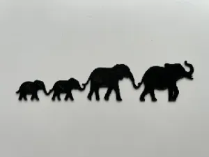 Elephant Family Wall Art #1