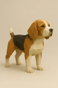 Beagle Low Poly 3D Model
