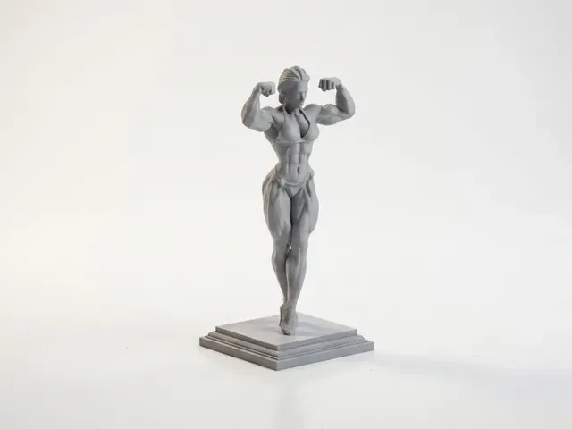 Strong Muscular Woman Figurine Female Figure 3D Printable — Фото 3 из 5