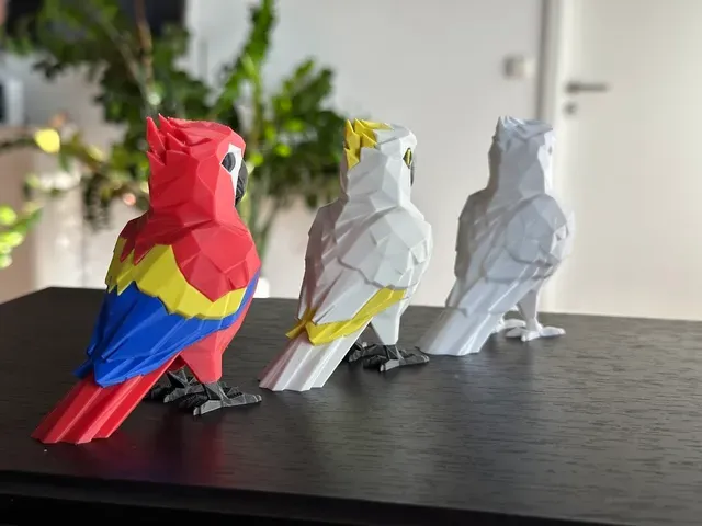 Cute Low Poly Parrot (No Supports) — Image 3 of 6
