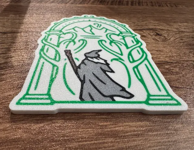 Doors of Durin LOTR Magnet (multi-color)(8x3mm magnets) — Image 4 of 5