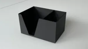 Office organizer box with storage for sticky notes