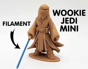 Wookie Jedi Miniature w/Filament Lightsaber