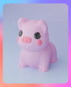 Flexi Piggy Keychain (Single Color)