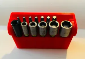 UFS-166 Ryobi Nut Driver Bit Set Holder & Hex Bits - Wera Tool Check Clone