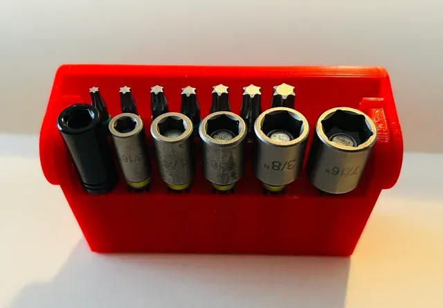 UFS-166 Ryobi Nut Driver Bit Set Holder & Hex Bits - Wera Tool Check Clone