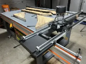 Router Sled utilizing Track Saw Guide Rails