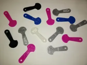 Abziehbarer Einkaufswagenchip für deutsche Läden (Removable shopping cart chip for German stores)