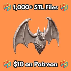 28mm Sci-Fi Arcane Bat with Feathery Wings for Dark Fantasy MineeForm FDM 3D Print STL File