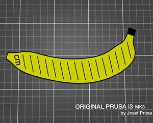 Universal Banana Scale CM on one side, Inches on the other