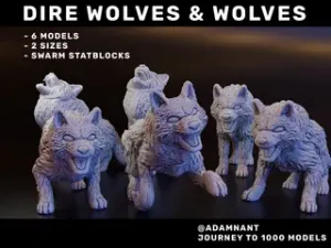 Direwolf / Wolf Pack (DND / TTRPG)