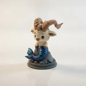 Chibi Cute Capricorn Zodiac Sea Goat Figurine 3D Printable