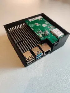 Raspberry Pi 4 + RPI-RF-MOD header - Case with cooler