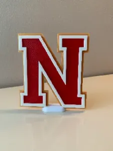 Alphabet Letter 'N' - Sport/School Colors