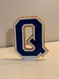 Alphabet Letter 'Q' - Sport/School Colors