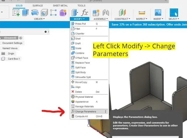 Card / Tile box (Fusion 360, parametric) — Фото 4 из 6