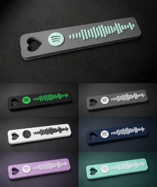 Cute Customizable Spotify Keychain (Auto)