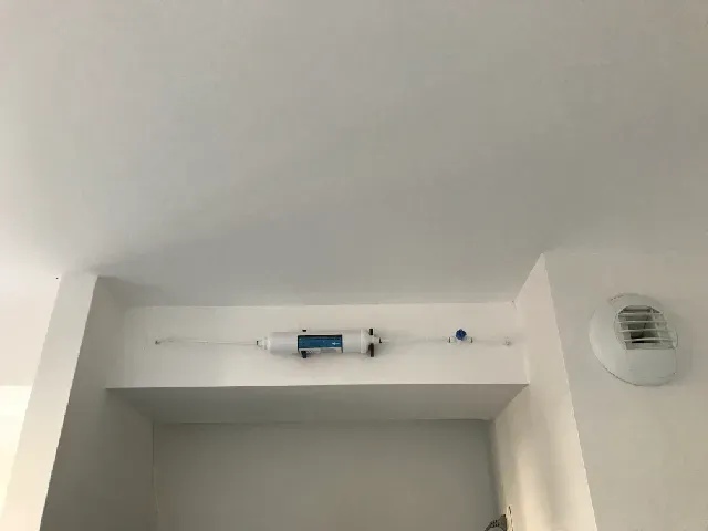 External LG fridge water filter mount with holes