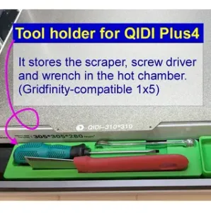 QIDI Plus4 Tool Holder (Gridfinity-compatible 1x5)