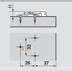 Blum CLIP Mounting Plate Jig