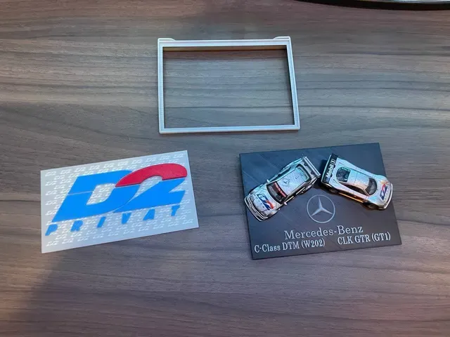Hotwheels Mercedes C Class DTM & Mercedes CLK GTR Display Base (D2 Theme) — Image 2 of 7