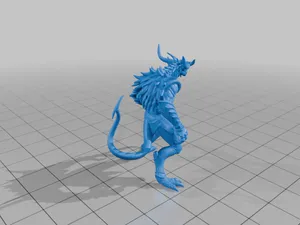 28mm DND Horned Beast Warrior Spiked Armor Clawed Gauntlets Battle Ready StarForge Kits 3D Print STL File