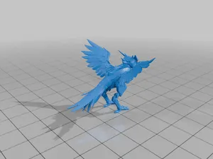 28mm Futuristic Mechanical Bird with Articulated Wings and Detailed Features StarForge Kits 3D Print STL File
