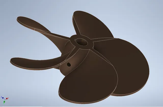 Bootschroef met 5 bladen, boat screw with 5 blades, Hélice de barco, hélice de bateau