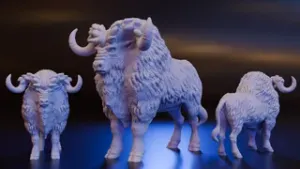 Auroch - Musk Ox - Large Cattle (DND / TTRPG)