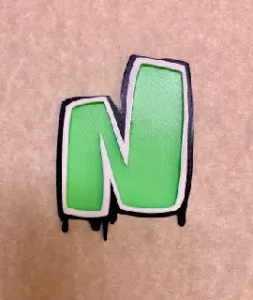 Graffiti Alphabet - Letter 'N'