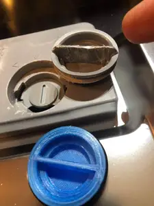 Detergent dispenser lid for Asko D3121 dishwasher