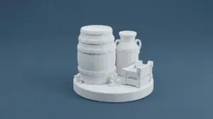 Rustic Farm Decor Set Scale 1:12