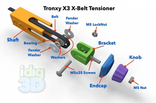 Tronxy X3 x-belt tensioner — Фото 2 из 13