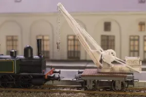 H0/HO - Grue ferroviaire sur rails