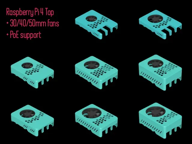 Hazi's Raspberry Pi 4 Case Lid + Ez Fan Mount / PoE-Hat Support