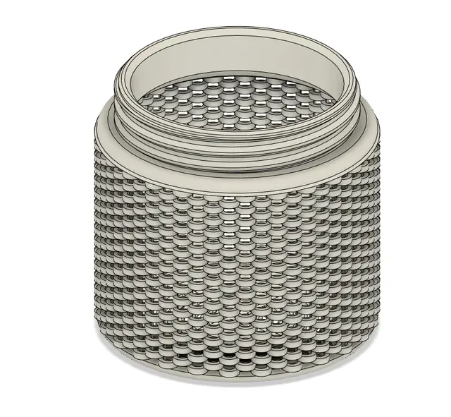 Silica gel spool container - wavy mesh