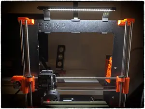 Prusa i3 LED Lightbar with Filament Guide MK2 / MK3 / MK3S - Single Piece
