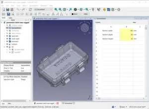 Parametric Rugged Tool Box - FreeCAD parametric file with spreadsheet
