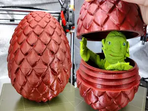 Extra Large Dragon Egg with Threads - (300 percent scaled version)
