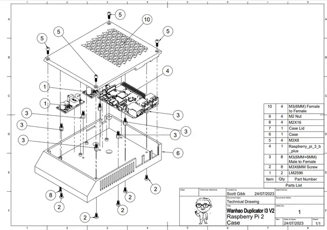 Wanhao I3 Duplicator V2 Raspberry Pi Case — Image 5 of 5