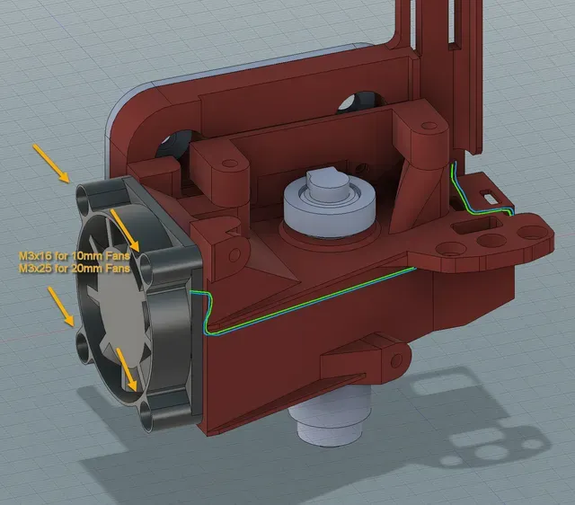 DanAnd's Mount for E3D Revo Micro, Sherpa-Mini, Creality Ender3, CR10 or Sunlu S8. Bowden-Setup and Direct-Extruder possible — Фото 16 из 21