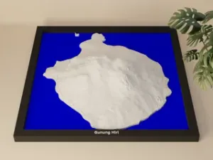 Gunung Hiri, Indonesia - 3D Miniature