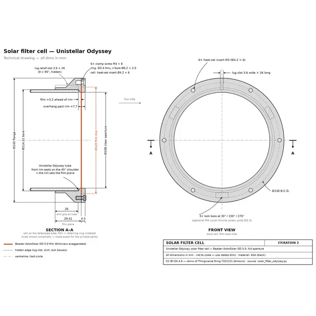 Solar Filter for Unistellar Odyssey (Baader AstroSolar OD 5.0) — Фото 7 из 8