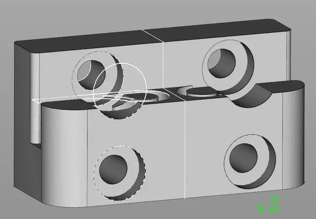 Anet A6 A8 Y-Axis GT2 Belt Holder (customizable / parameterized) — Image 10 of 18