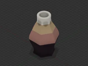 Faceted Bud Vase – Geometric Hexagonal Vase for Dried Flowers