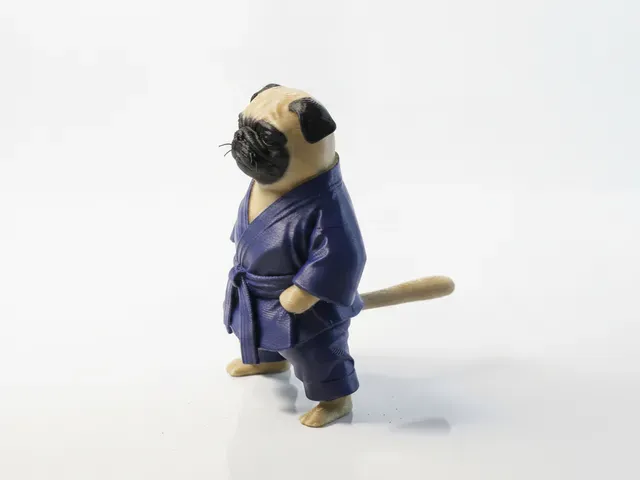 Dog Fu Martial Arts Animal Figurine 3D Printable