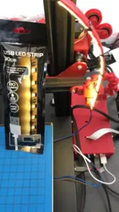 CR-10 pi camera bracket for flexible mount incl. LED stripe support